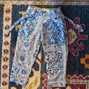 Zara size 5 rayon soft hippie pull on joggers